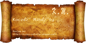 Koczó Mihály névjegykártya